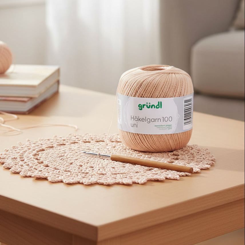 Gründl - Fil à crochet 100 uni 