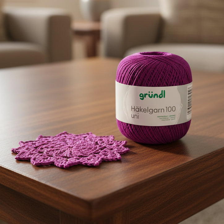 Gründl - Fil à crochet 100 uni 