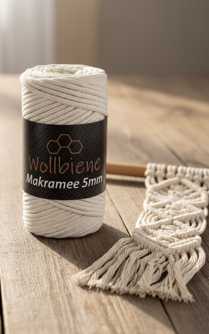 Wollbiene - Makramee Garn 5mm