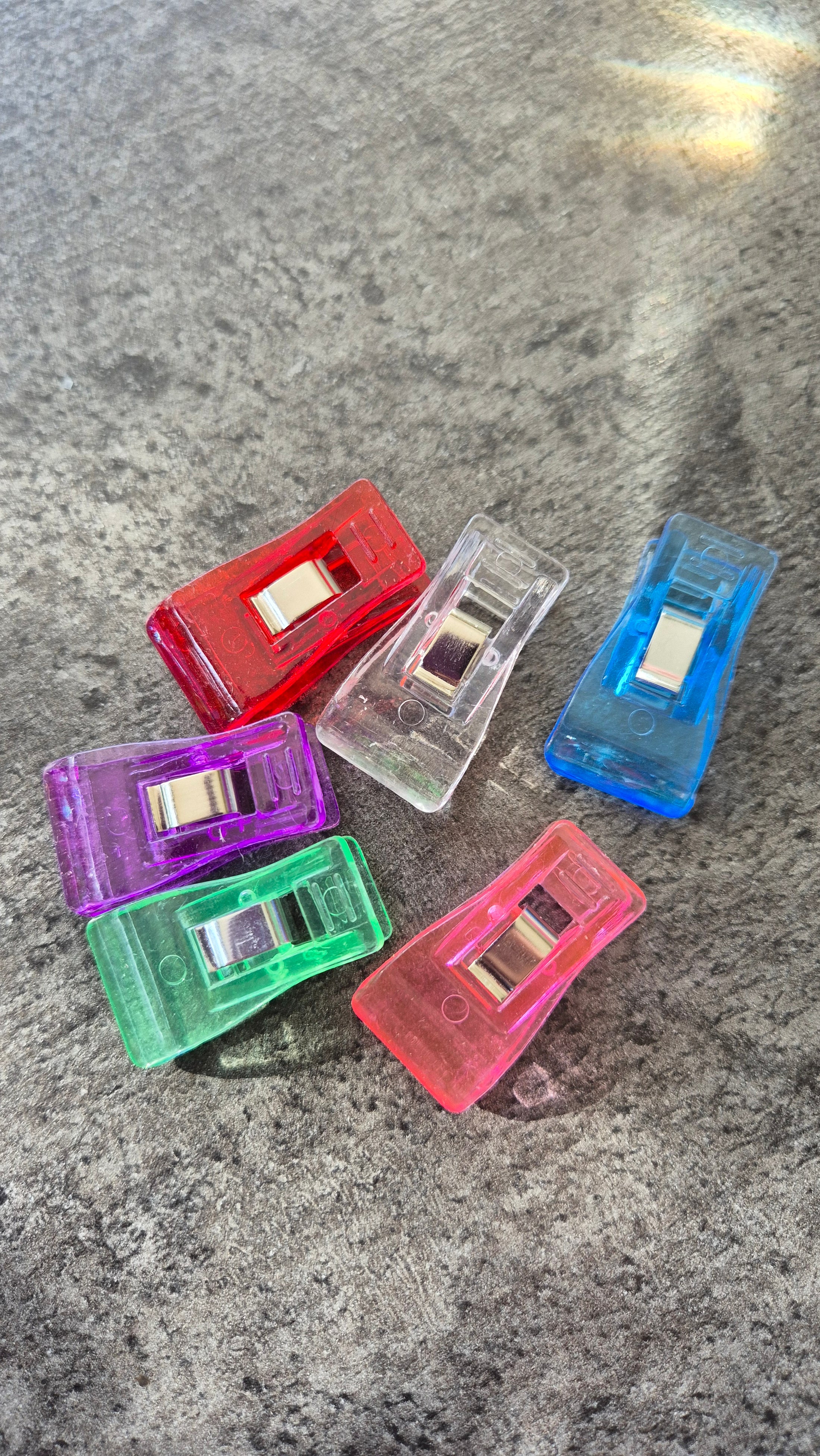 Stoffklammern - 10 Stück, bunt, groß