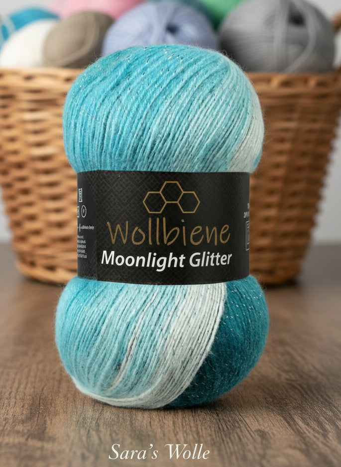Wollbiene - Moonlight Glitter Batik - glitzerndes Farbverlaufsgarn