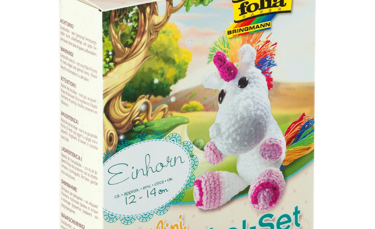 Folia Mini-Häkelset " Einhorn " zum Selberhäkeln