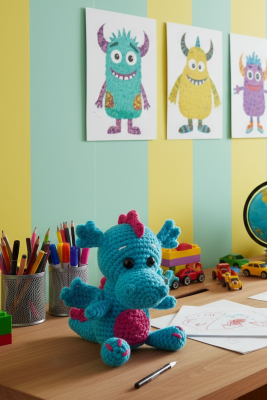 folia Mini-Häkelset " Drache " - zum Selberhäkeln