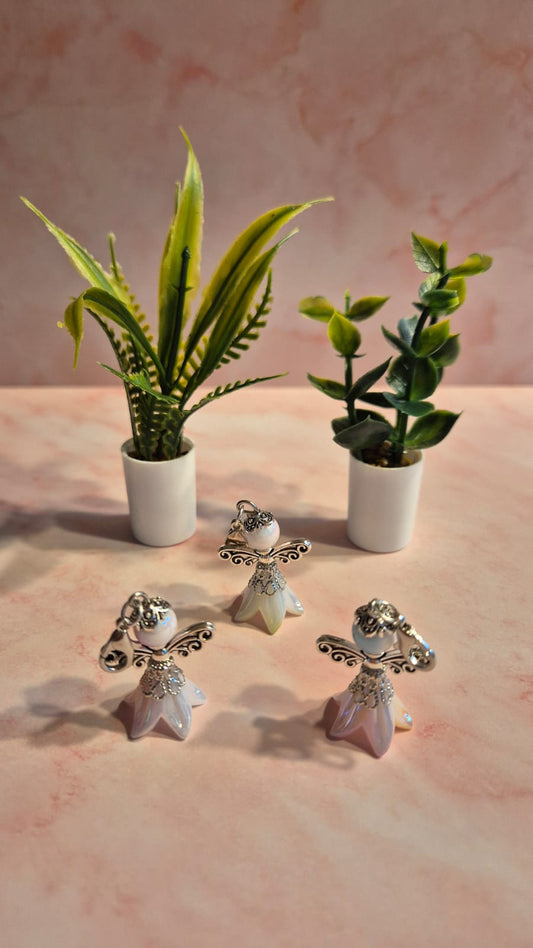 pastellfarbene Perlenengel als Anhänger